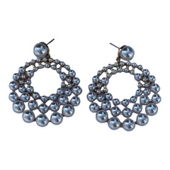 Large Geometric Pearl Earrings