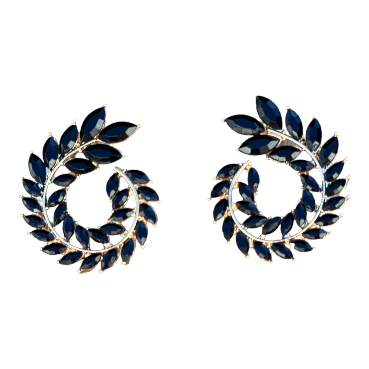 Spiral Leaves Stud Earrings