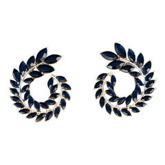 Spiral Leaves Stud Earrings