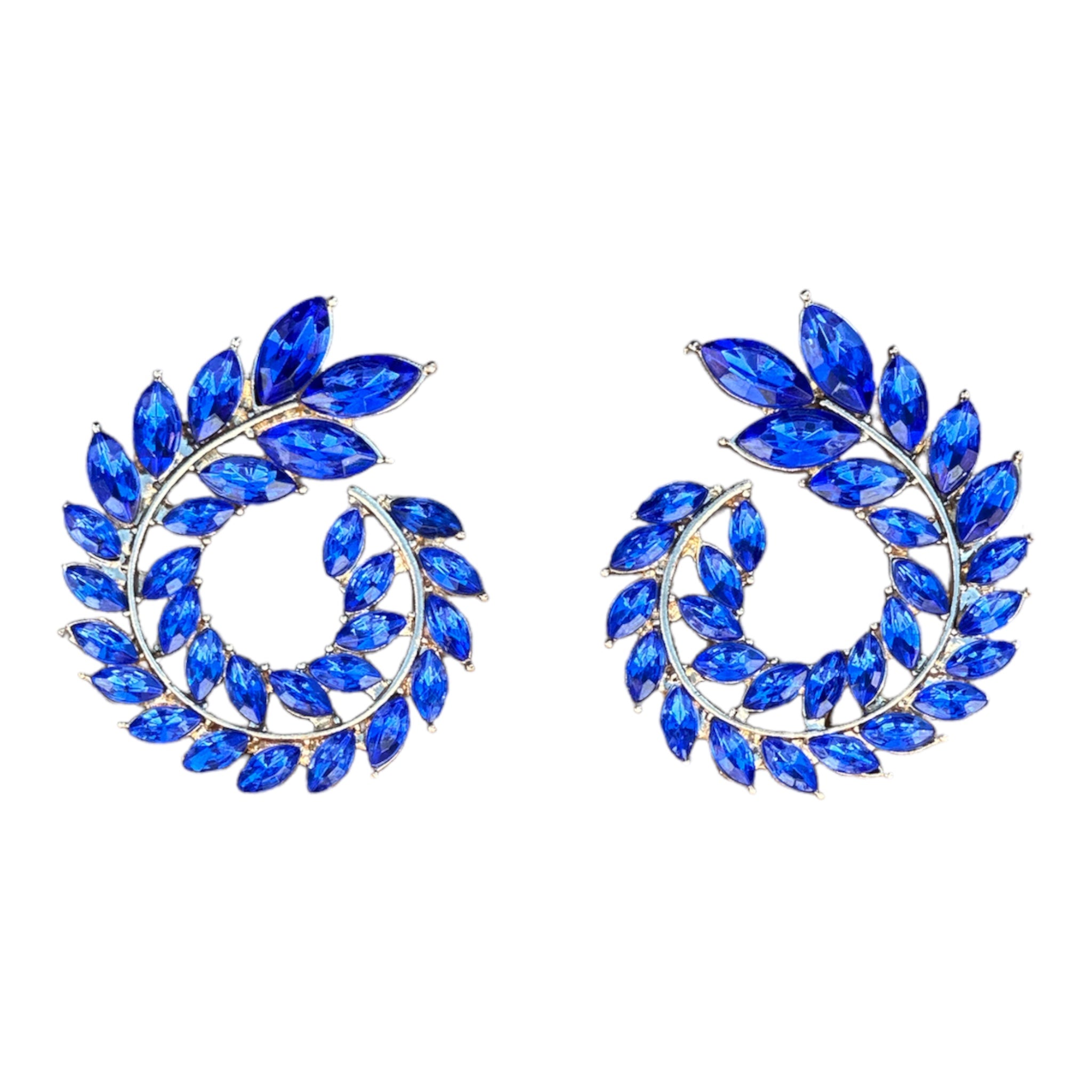 Spiral Leaves Stud Earrings