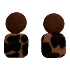 Cheetah Print Sweater Earrings