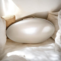 Style 246 Beige Egg Shape Clutch