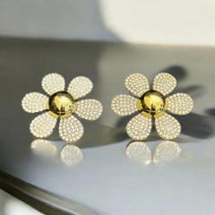 Mary J Big Flower Earrings